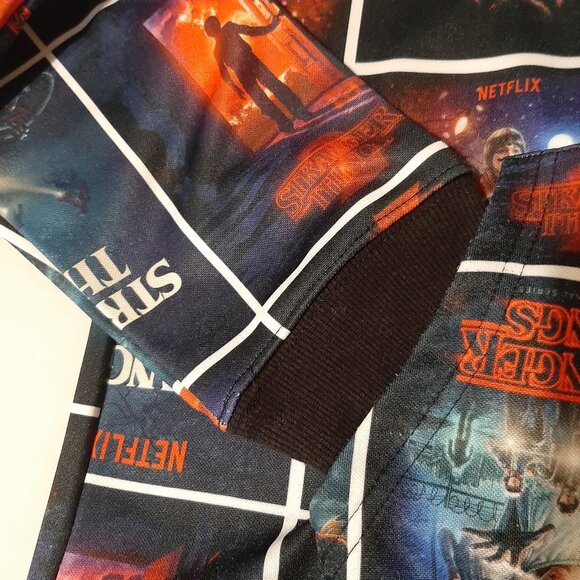 Netflix Stranger Things Hoodie Large unisex Sweatshirt All Over Print Graphic - Picture 6 of 10